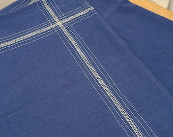 Cotton linen tablecloth,Rectangle tablecloth,Housewarming gift,Rustic tablecloth,Natural tablecloth,Wedding deco,Farmhouse tablecloth,Blue