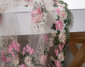 Lace tablecloth,Housewarming gift,Wedding tablecloth,Rectangle tablecloth,Floral tablecloth,Colorful tablecloth,Floral tablecloth,Decor,Gift