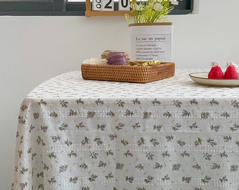 Cotton  tablecloth,Rectangle tablecloth,Square tablecloth,Round tablecloth,Dining tablecloth,Housewarming gift,Floral tablecloth,Wedding