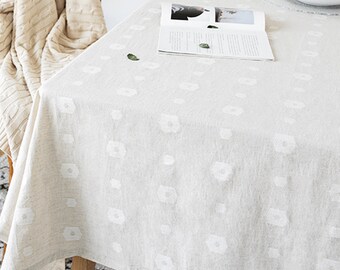 Cotton and linen tablecloth,Square tablecloths,rectangle tablecloths,small tablecloths,kitchen gift,housewarming,Embroidery patterns