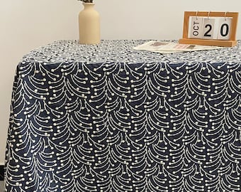 Cotton tablecloth,Embroidery tablecloth,Custom tablecloth,Rectangle tableclothFarmhouse tablecloth,Rustic tablecloth,Natural tablecloth