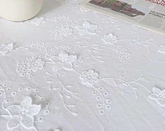 Lace embroidery tablecloth,Custom tablecloth,Rectangle tablecloth,Round tablecloth,Floral tablecloth,Cotton tablecloth,Housewarming gift