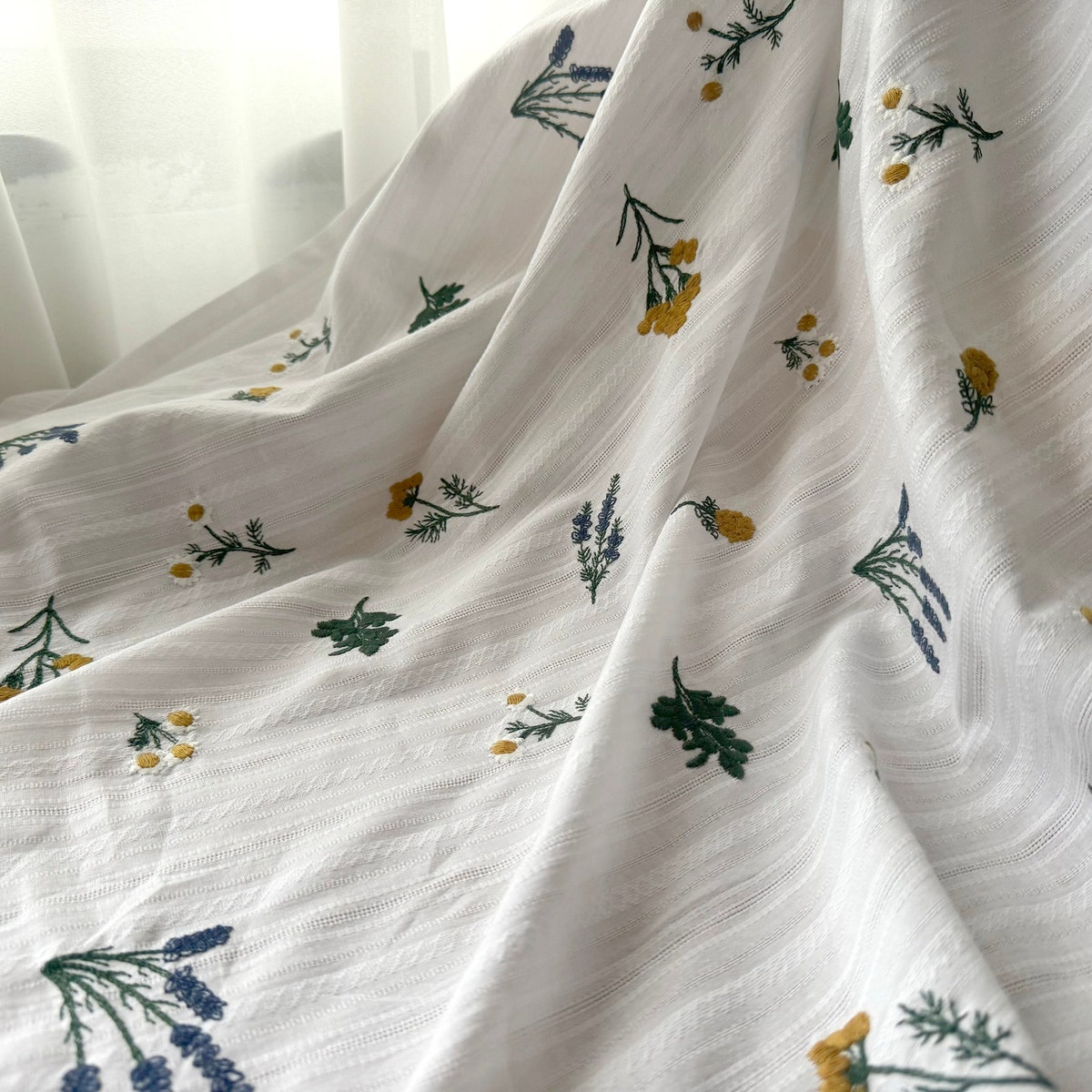 Cotton and Linen Tablecloth,embroidery Tablecloth,custom Tablecloth,rectangle Tablecloth,oval Tablecloth,floral Tablecloth,white,beige,cyan - Etsy