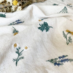 Nappe en coton et lin,Nappe à broder,Nappe personnalisée,Nappe rectangulaire,Nappe ovale,Nappe à fleurs,Blanc,Beige,Cyan