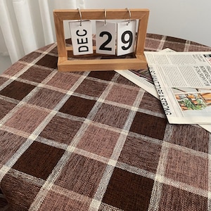 Grid tablecloth,Square tablecloth,Rectangle tablecloth,Outdoor tablecloth,Vintage tablecloth,Linen tablecloth,Beige,Red,Gray,Blue,Brown