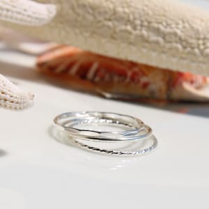 Sterling Silber Stapelringe 3 Set