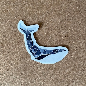 Whale vinyl sticker | geometric whale sticker
