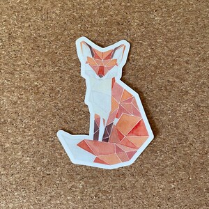 Fox vinyl sticker | geometric fox sticker