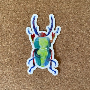 Beetle vinyl sticker | abstract beetle sticker