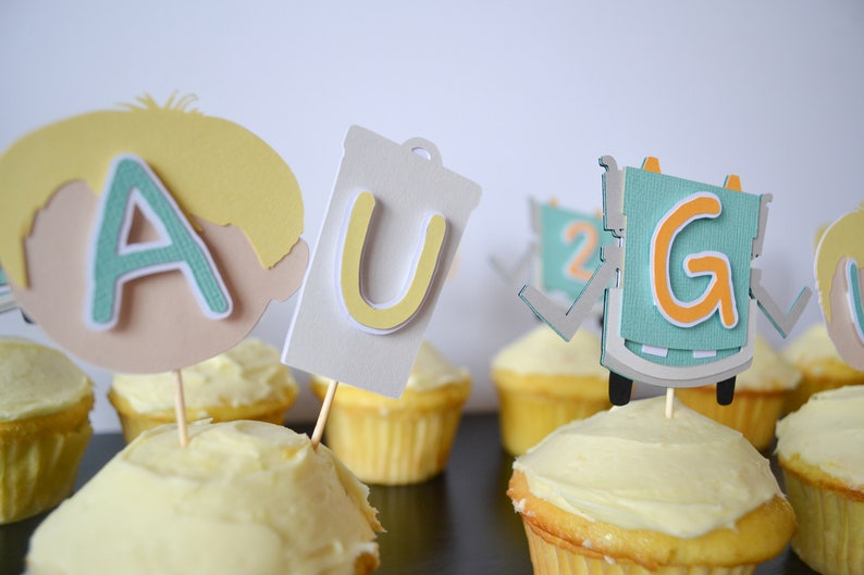 Trash Truck Cupcake Toppers Trash Truck Birthday Happy Etsy