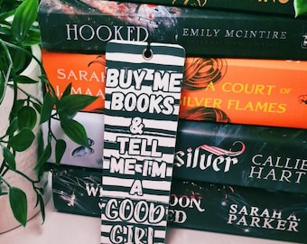 Funny Smut Bookmark: 'Buy Me Books' - Spicy BookTok Gift