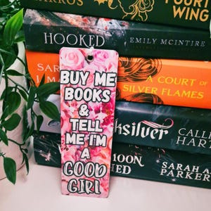 Buy Me Books Bookmark | Funny Smut Bookmark | Spicy Bookish Gift | BookTok & SmutTok Merch | Romance Reader Bookmark | Cute Bookmark