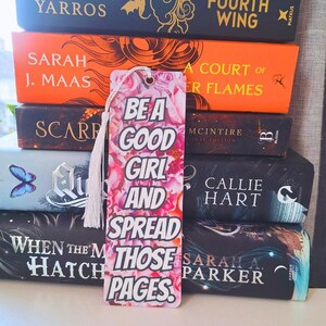Be a good girl and spread pages bookmark, book tok, funny bookmark, smut books, bookmarks, gift idea, cute bookmark, bookish, wife gift idea