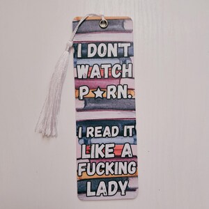 Spicy Book Lover Bookmark: "I Read It Like a Lady" - Handmade Reader Gift image 6