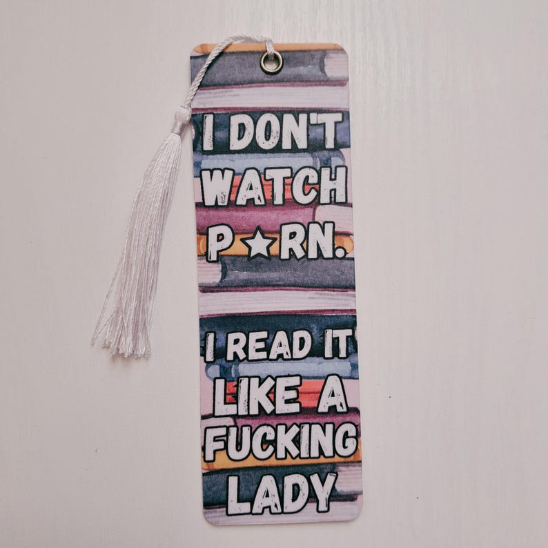 Spicy Book Lover Bookmark: "I Read It Like a Lady" - Handmade Reader Gift image 6