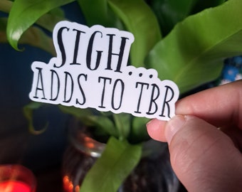 Adds To TBR Sticker: Booktok Vinyl Laptop Decal