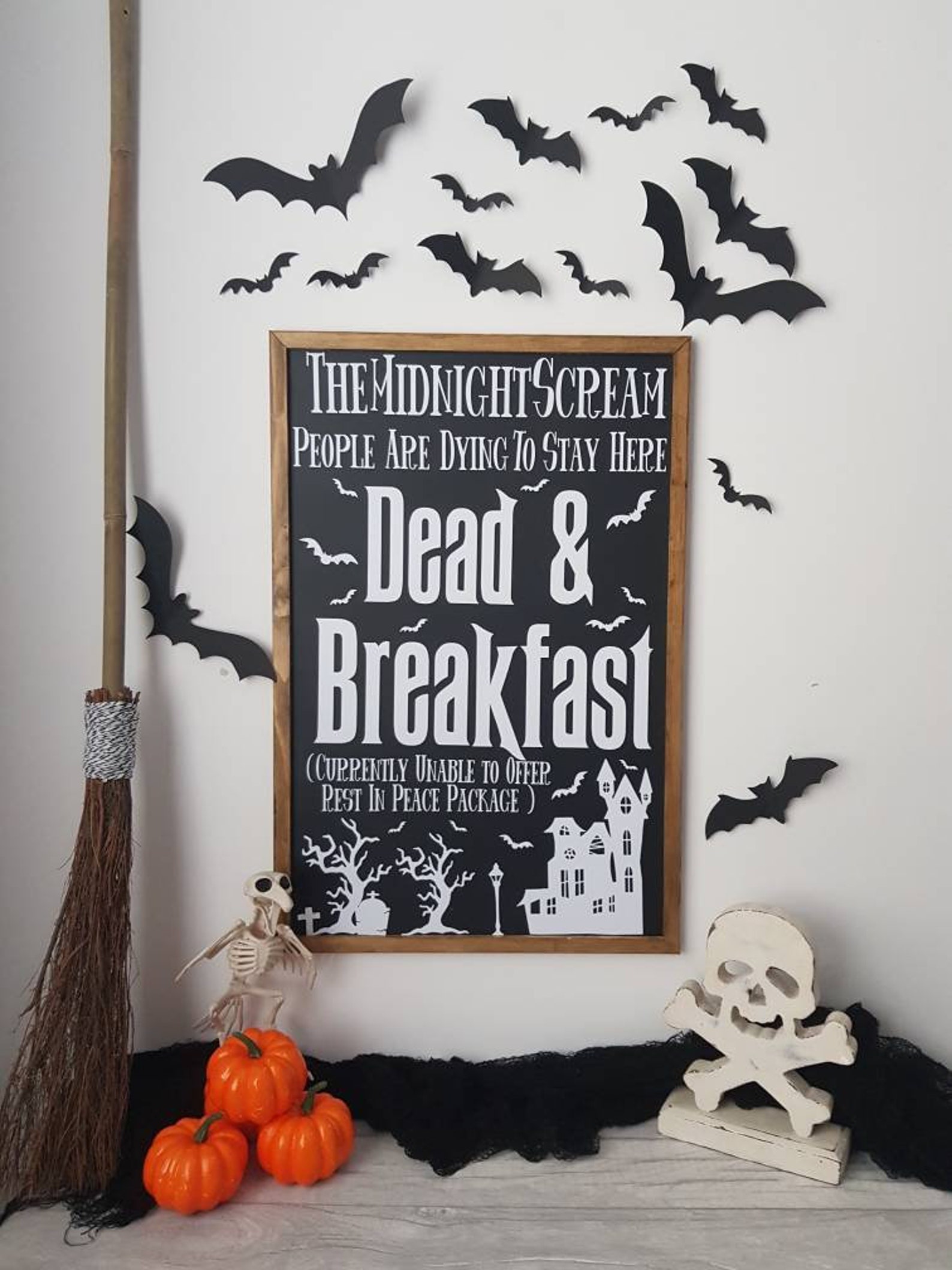 Dead and Breakfast Halloween Sign Halloween Home Etsy UK