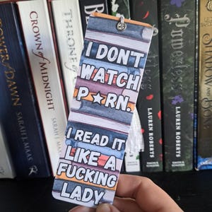 Spicy Book Lover Bookmark: "I Read It Like a Lady" - Handmade Reader Gift image 4