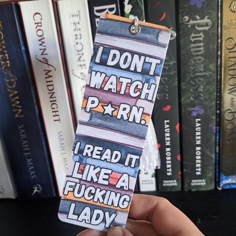Spicy Book Lover Bookmark: "I Read It Like a Lady" - Handmade Reader Gift image 4