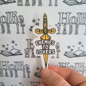 Enemies to Lovers Sticker, booktok, laptop sticker, spicy sticker, bookish, book lover, bookish gift, kindle sticker, smutty sticker