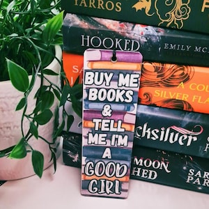 Buy Me Books Bookmark | Funny Smut Bookmark | Spicy Bookish Gift | BookTok & SmutTok Merch | Romance Reader Bookmark | Cute Bookmark