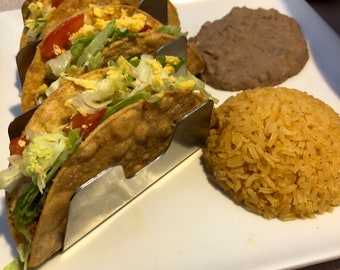 Set of 4 pcs Stainless taco holders stack able sell in lots of 4