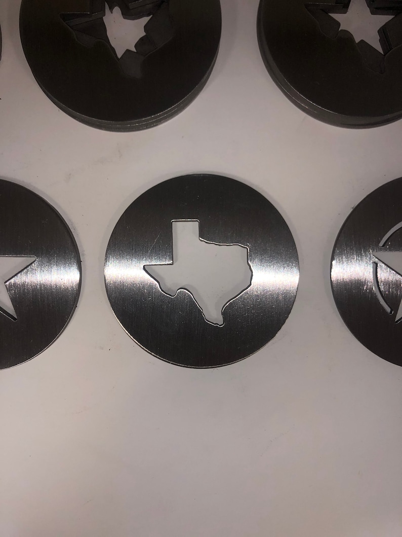 Set of 4 Stainless Pitching Washers Texas State Etsy