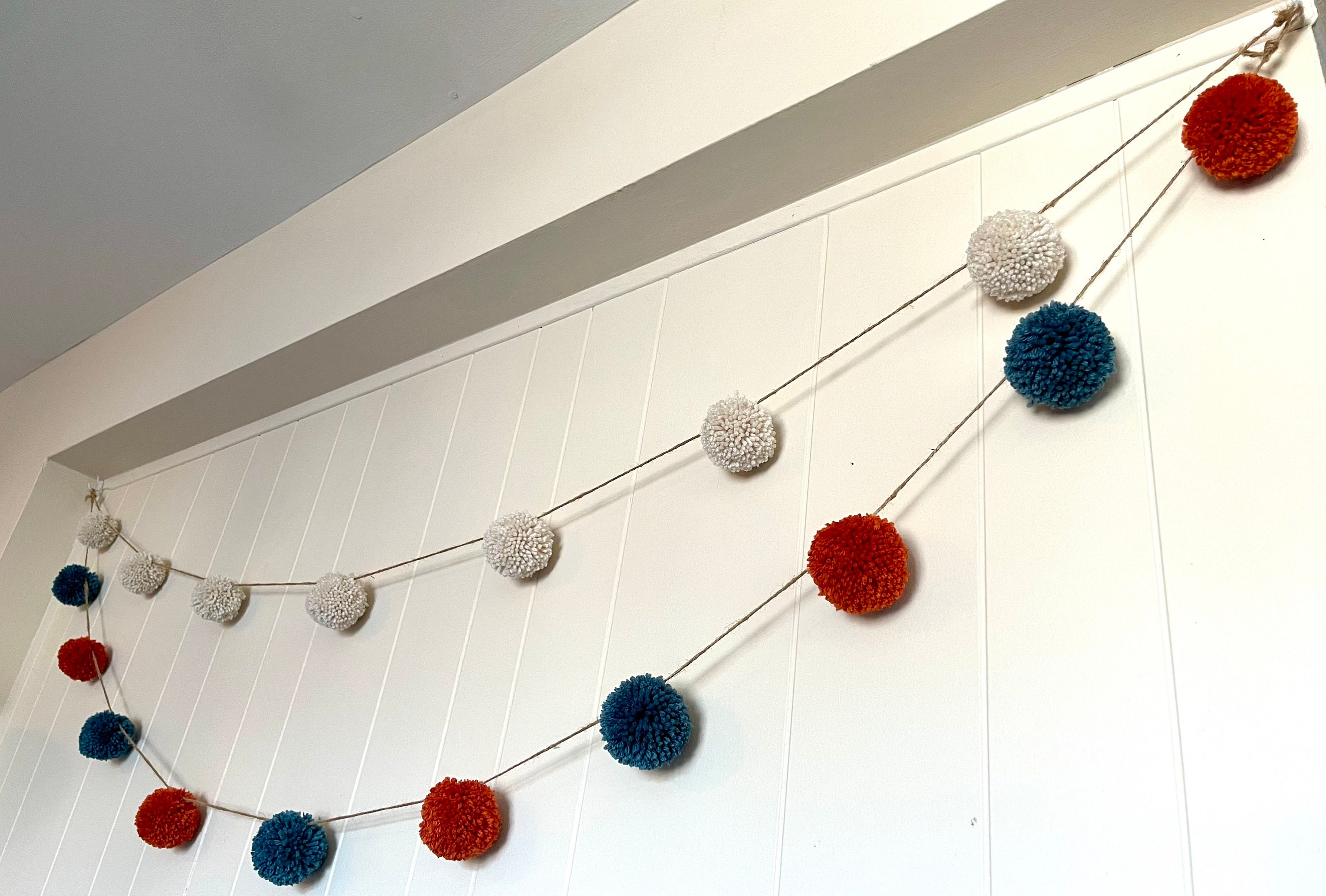 Handmade Pom Pom Garland Fall Decor Etsy