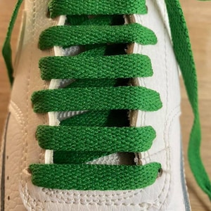 Premium Emerald Green Flat Shoelaces