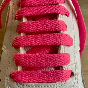 fuchsia pink flat laces