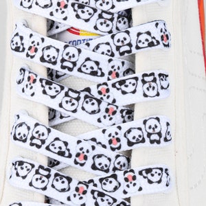 NEW - White flat laces Panda