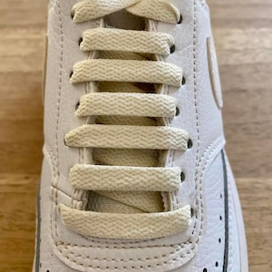 Colorful off-white flat shoelaces