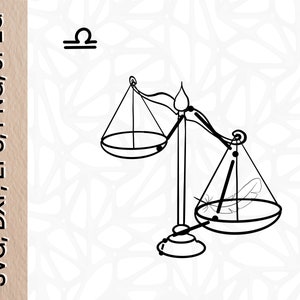 Waage Sternzeichen Print SVG, PNG, JPEG, DXF, Eps| Waage Geburtstagsgeschenk | Astrologie Kunst| Geschenk für Freund
