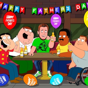 Niestandardowy prezent Family Guy dla przyjaciół |Rysunek ze zdjęcia| Portret z kreskówki męża/ojca/przyjaciela |Portret rodzinny|Prezent osobisty