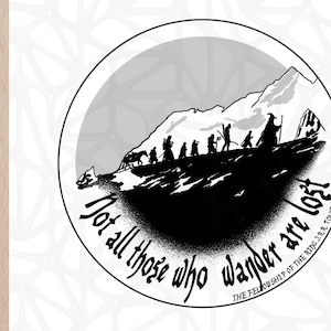 Tolkien Zitat | Nicht alle, die wandern, sind verloren SVG, Dxf, EPS, PNG, Jpeg digitale Dateien