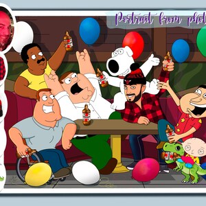Individual portrait,individual details,recognizable image |Famous Cartoon| Family Guy custom portrait|Personalized gifts|Romantic gift him
