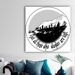 Tolkien Zitat | Nicht alle, die wandern, sind verloren SVG, Dxf, EPS, PNG, Jpeg digitale Dateien