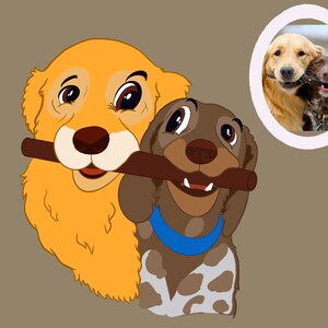 Aangepaste cartoon huisdier portret van foto, gepersonaliseerd portret, cartoon kunst, hond portret kat portret aangepaste karakter kunst gepersonaliseerd cadeau