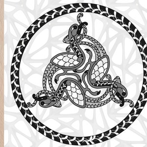 Keltisches Schutzamulett | Keltischer Adler - magisches Muster | Druckbare Wandkunst| SVG, Dxf, EPS, PNG, Jpeg digitale Dateien