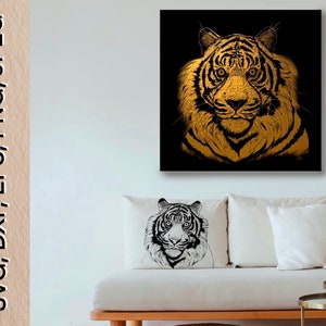 Tiger face Svg, PNG, Dxf, EPS, Jpeg digital files| Instant download Printable| Digital Print Design