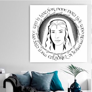 Tolkien Zitat| Vieles, was einmal war, ist verloren, denn niemand lebt jetzt, der sich daran erinnert. Galadriel SVG, Dxf, EPS, PNG, Jpeg digitale Dateien