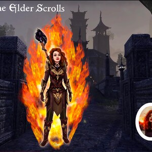 Cadeau personnalisé|Portrait de style photo Elder Scrolls|Portrait personnalisé pour famille et amis dans des vêtements de conte de fées|Cadeau d'anniversaire