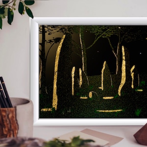 Craigh Na Dun Outlander| szkocki krajobraz wydruk| Krajobraz kamiennych filarów| PNG, pliki cyfrowe Jpeg