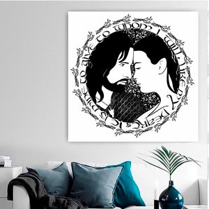 Tolkien Quote|  It is mine to give to whom I will, like my heart | LOTR portrait Svg,Dxf, EPS,PNG, Jpeg digital files