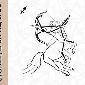 Schütze Sternzeichen Print SVG, PNG, JPEG, DXF, Eps| Schütze Geburtstagsgeschenk| Astrologie Kunst| Geschenk für Freund