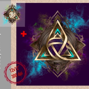 Magic symbol Asgard symbol Runes and triangle symbol | PNG, PDF, Jpeg digital files| printable wall art|