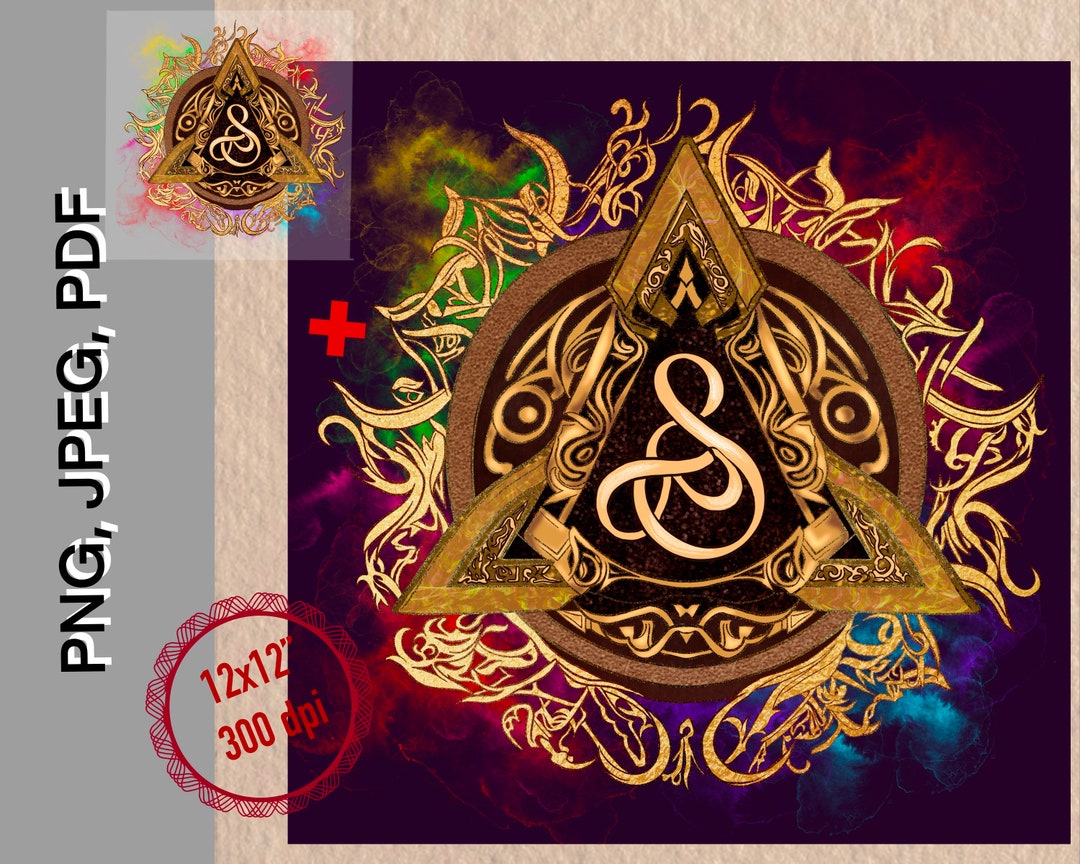 Magic Symbol Asgard Symbol Runes and Triangle Symbol PNG, PDF, Jpeg ...