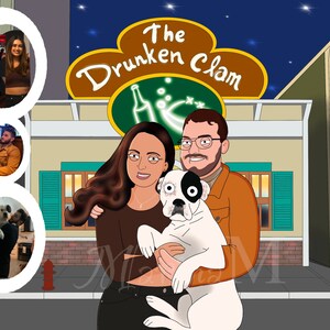 Famous Cartoon | Custom Family Guy Portrait , Family Portrait , Family Guy Cartoon , Guy Holiday gift