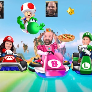 Super Mario Bros. Cartoon Portrait vom Foto