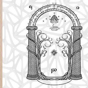 Gates of Moria Print: Doors of Durin, Dwarf Kingdom (Digital Files)